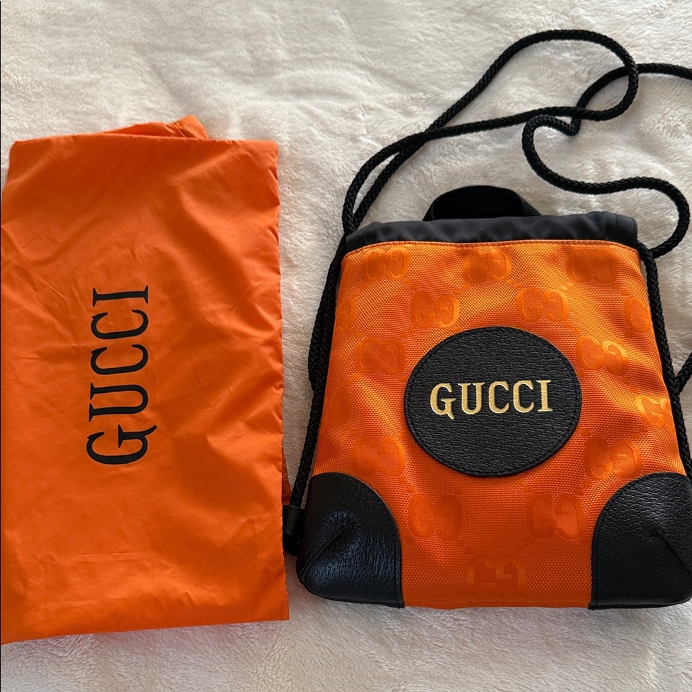 GG Orange nylon off the grid backpack
